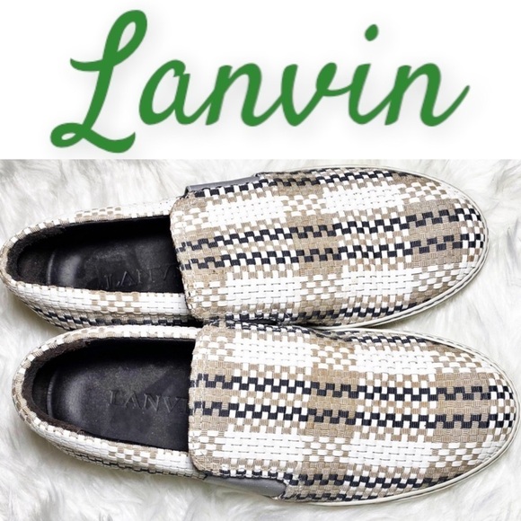 LANVIN Basket Weave Leather Slip On Loafer Sneaker, Size‎ 9 main image 7